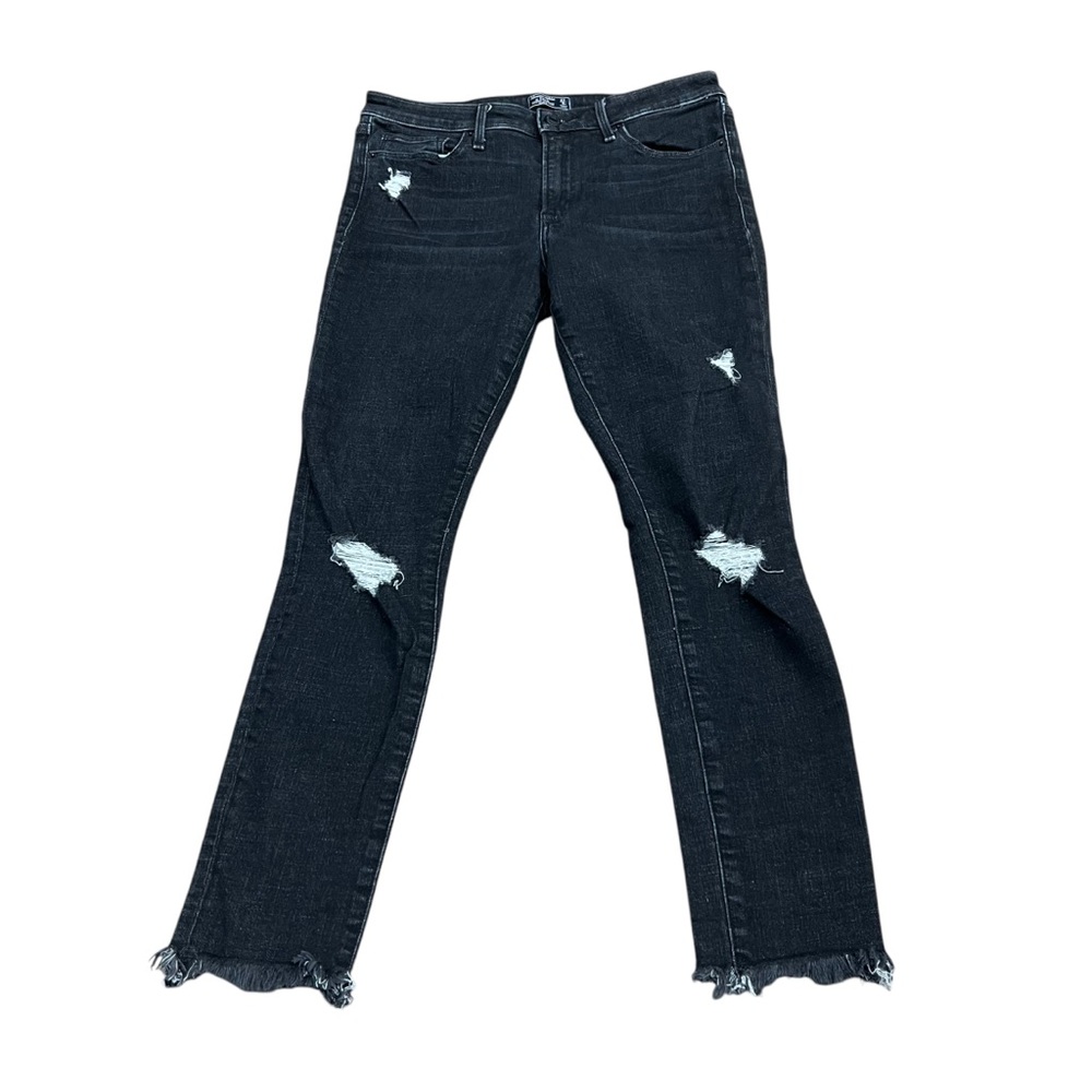 Abercrombie & Fitch Harper Low Rise Ankle Women's Distressed Black Jeans Size 4